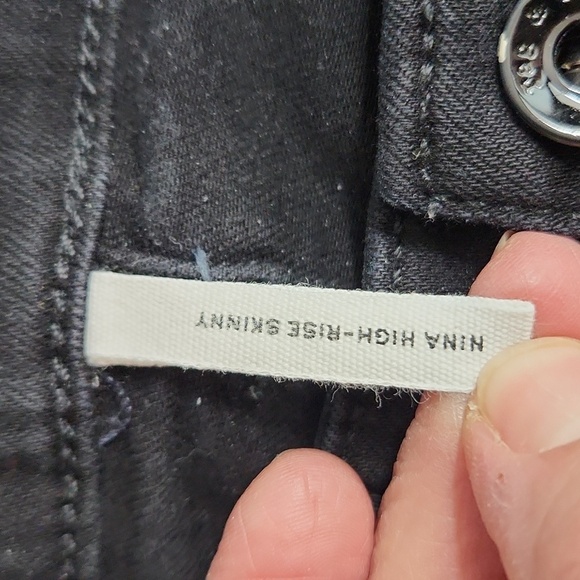 Rag‎ & Bone Nina High Rise Skinny Jeans in black - Picture 6 of 8